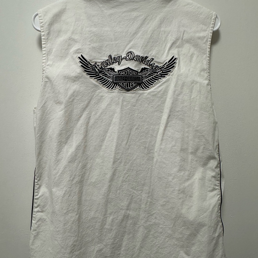 Harley-Davidson Cream Vest with Black Logo